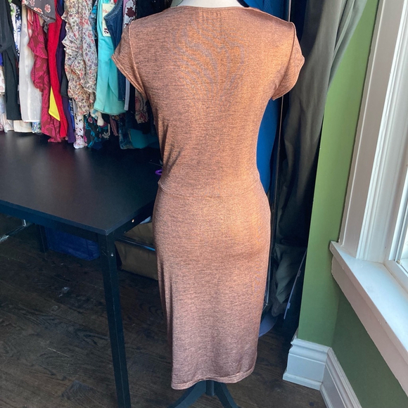 Women's THURLEY Dress Size S Brown Bronze - Picture 8 of 10